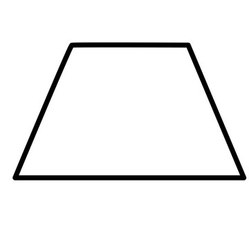 Solid trapezoid with clean edges, perfect for diagrams, charts, or structured geometric design in educational visuals.