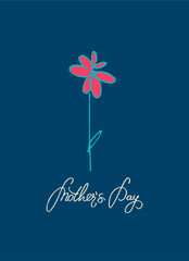 Happy Mothers Day greeting card design with delicate floral decoration. Multicolored abstract flowers, heart-shaped form, hand lettering. Isolated on white