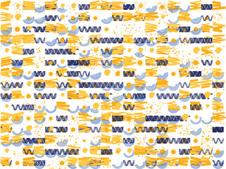 Vibrant abstract pattern with blue and yellow accents