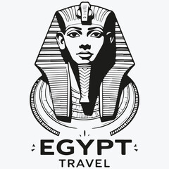 Egypt travel concept sketch illustration vector