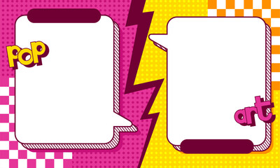 Comic pop art versus vintage background