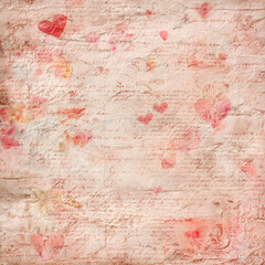 Valentines day vintage retro seamless beige background