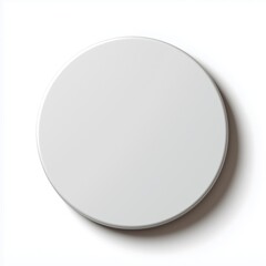Blank Round Fridge Magnet Mockup on White
