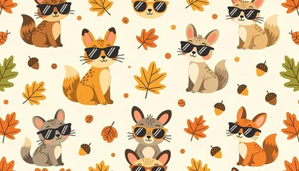  for kids clothes, decoration and wallpaper,   seamless pattern with animals