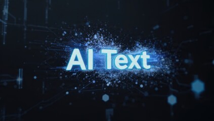 Obraz premium AI Text Technology Background