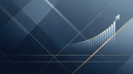 Abstract Business Growth Chart with Arrow Up