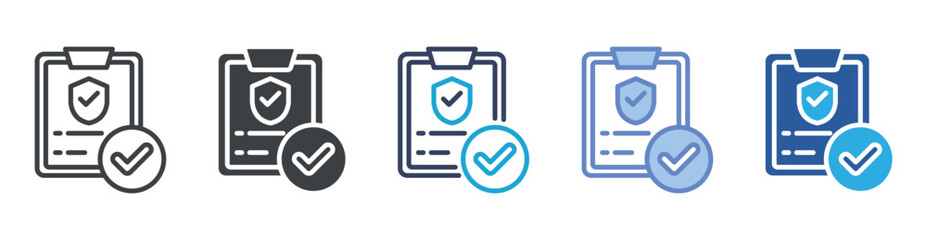 Approved icon set multiple style collection
