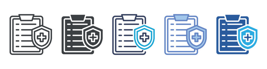 Health icon set multiple style collection