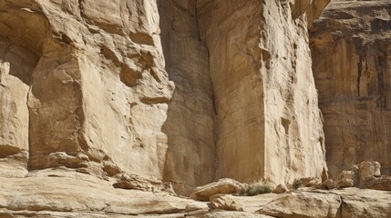 Rocky Canyon Landscape with Sandy Cliffs.