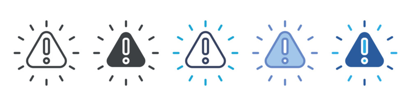Risk icon set multiple style collection