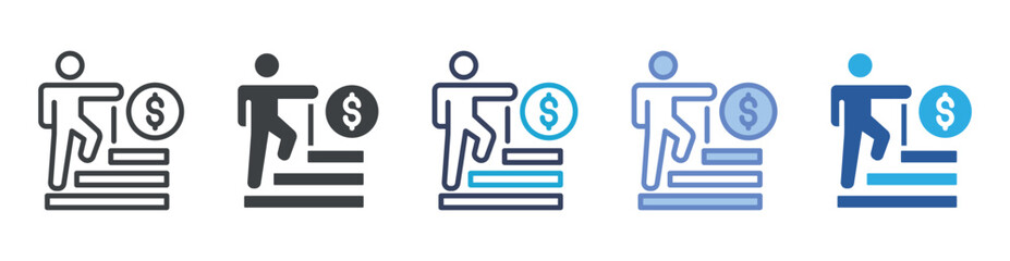 Retirement icon set multiple style collection