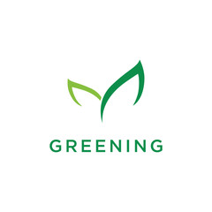 Save the environment abstract logo template design with leaf and nature concept.