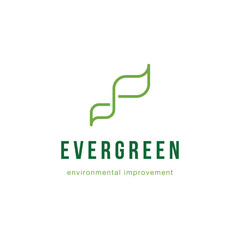 Save the environment abstract logo template design with leaf and nature concept.