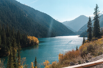 Kolsai Lakes, Almaty, Kazakhstan scenic landscape