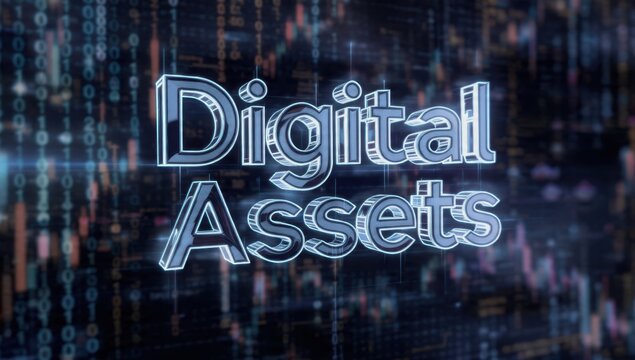 Digital Assets on Tech Background - Powered by Adobe