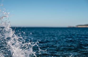 sea waves and blue sky