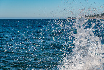 blue water splash