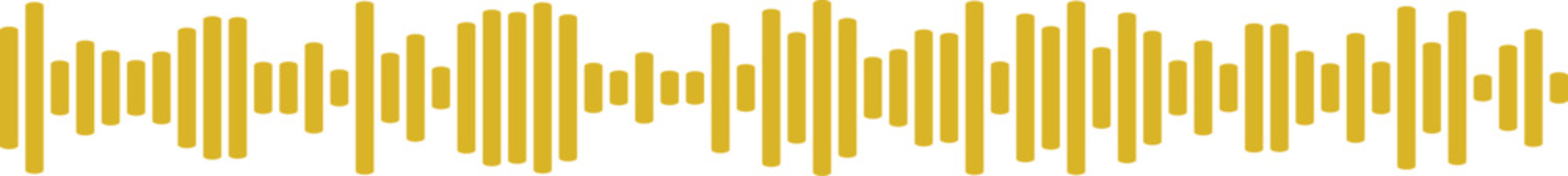 Sequential yellow sound waves in parallel formation