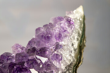 amethyst crystal on black background