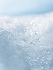 雪解けした水のしぶき背景