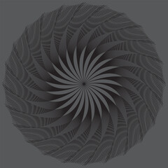 Abstract background with lines in circle art design