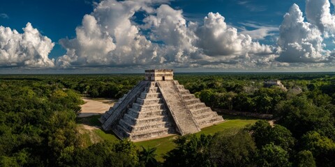 Maya archaeological site Caracol situated in Western Belize, emphasizing historical structures and lush environment, World Heritage Day