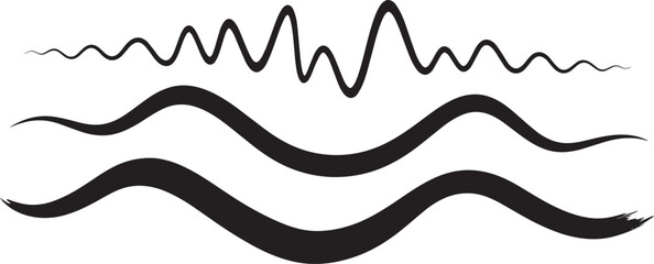set of wavy lines for graphic design elements