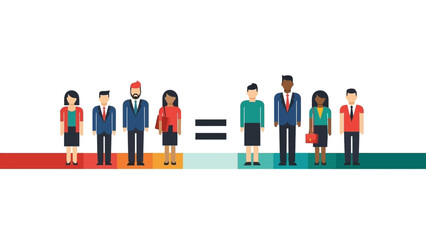 Fototapeta premium Diverse Business Professionals Standing in a Row.