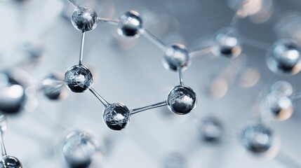 Abstract molecular structure representing science, research and innovation