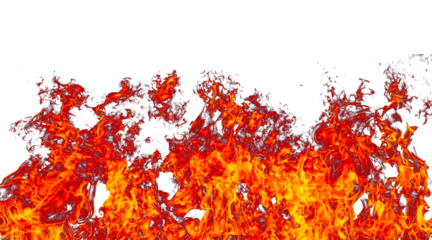 Fire Sparks Explosion Isolated on Transparent Background PNG