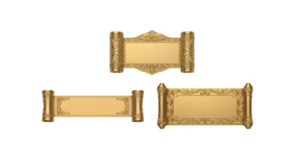 Ornate Gold Banner Frame