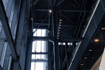 Interior of the new building, industrial style