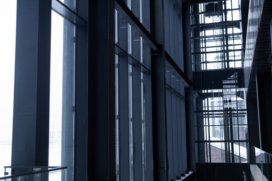 Interior of the new building, industrial style