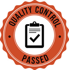 Quality Control Passed Seal for Certification and Assurance