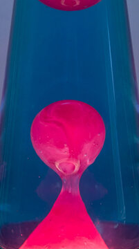 Colorful lava lamp with flowing pink liquid for home decor and relaxation