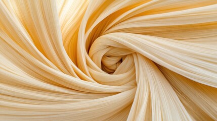 Abstract swirl of pale beige ribbons