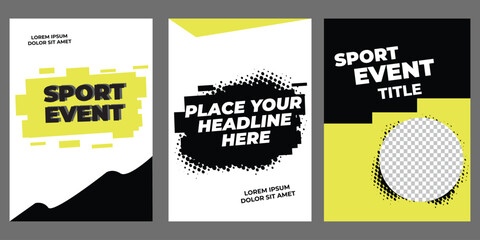 Bold Sport Event Poster Template with Dynamic Design and Customizable Headline