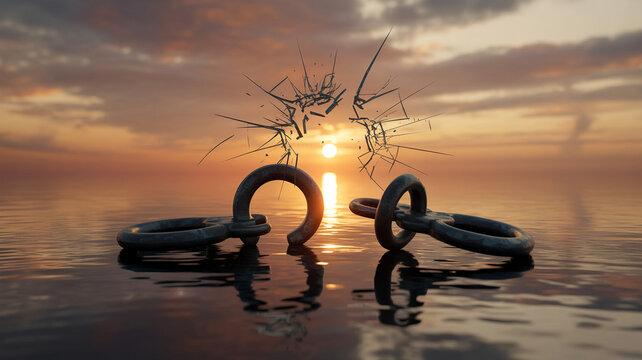 Infinity symbol with tree at sunset background - Powered by Adobe