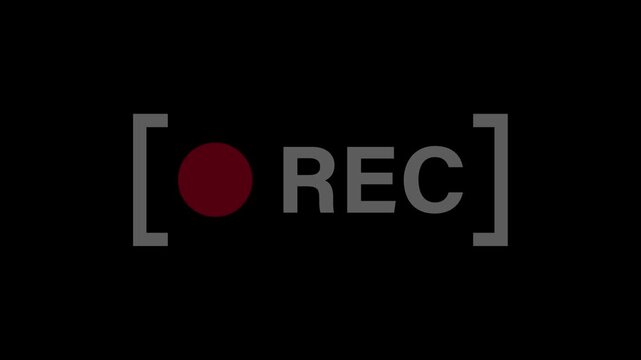 Camera recording REC screen overlay graphic animation loop