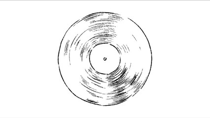 Luxury Golden Sparkle Vinyl Record Loop