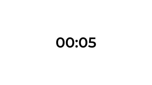 Ten second countdown timer animation from 0 to 10 seconds on transparent background in 4k, 10 seconds circle countdown timer with alpha channel, 10sec countdown video animation