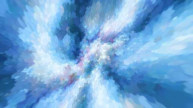 abstract blue background with bubbles, fog, explosion