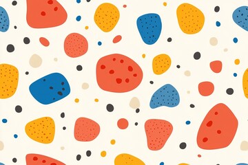 Playful Abstract Terrazzo Pattern Design, Colorful Modern Mosaic Texture for Stylish Prints