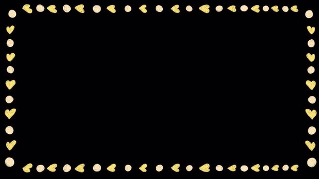 Hand Drawn Animated Borders with Transparent Background. Sketchy doodle frames, cartoon outlines, colorful hand drawn animation for overlays, motion graphics, and video projects.