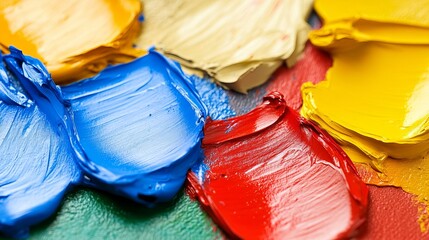 Abstract Acrylic Paint Texture Palette with Colorful Splatter and Vibrant Mixing of Oil Colors Art