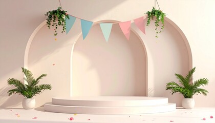 A festive Christmas tree and window with flowers create an elegant home interior featuring a floral bouquet arrangement in a vase and candle light decor for a celebration event