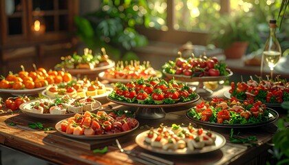 A vibrant market stall features fresh Turkish delight sweets alongside organic fruits and natural produce in a healthy grocery shop display