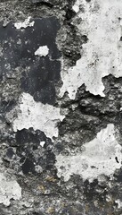 Obraz premium Weathered Facade with Eroded Plaster and Exposed Aggregate Showcases the Beauty of Time s Passage