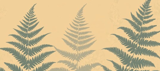 Naklejka premium Seamless Texture of Fern Fronds in Repeating Pattern for Natural Wallpaper and Textile Design