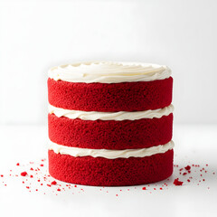 Delicious red velvet cake with cream cheese frosting